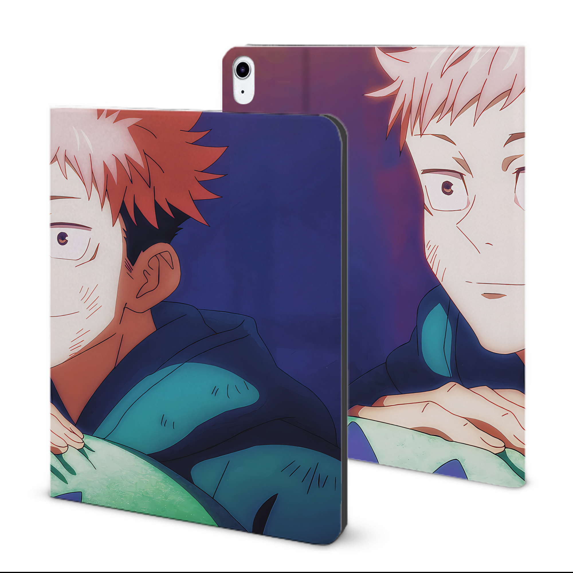 （画像用） 呪術廻戦 Jujutsu Kaisen IPad ケース ブック型 PUレザー TPU 耐衝撃 軽量 薄型 ペン収納なし 全面保護 IPad 各モデル対応